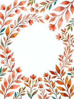 autumn floral frame