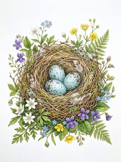 bird nest illustration