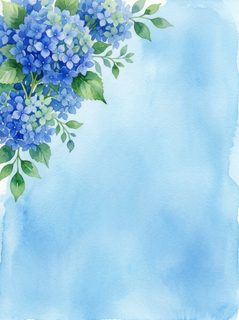 blue hydrangea frame