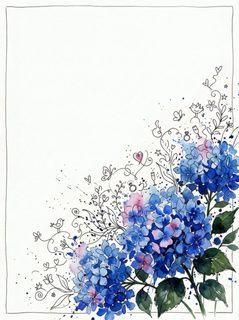 blue-hydrangea-border