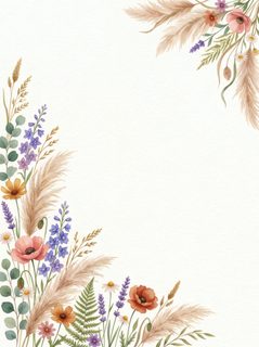 Boho Floral Frame