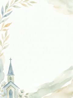 watercolor church border