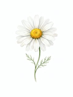 watercolor daisy flower