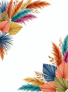 boho botanical frame