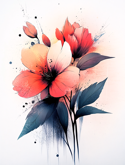 Watercolor Floral Arrangement