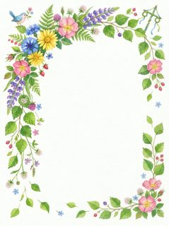midsummer floral frame