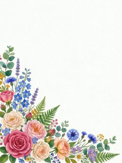 watercolor floral bouquet