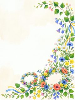 watercolor floral border
