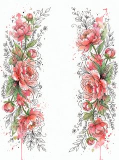 watercolor-peony-border