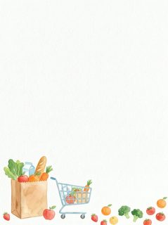 grocery shopping illustration