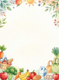 grocery shopping border