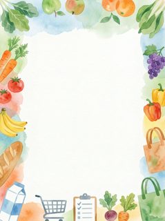 grocery shopping frame