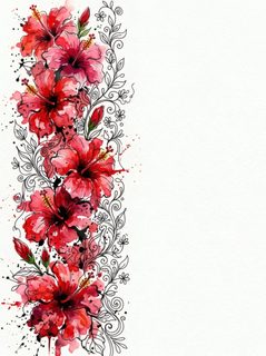 red-hibiscus-border