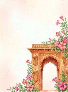 Indian arch floral frame