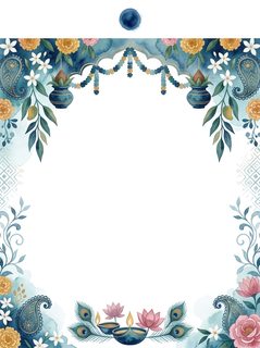 watercolor festival border