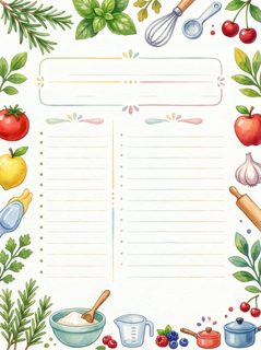 kitchen grocery list