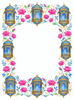 lantern lotus border
