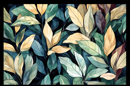 Watercolor Leaves Pattern