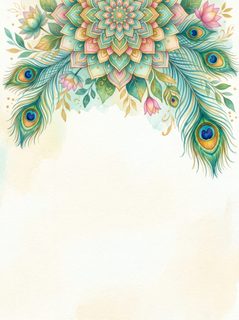 mandala peacock border