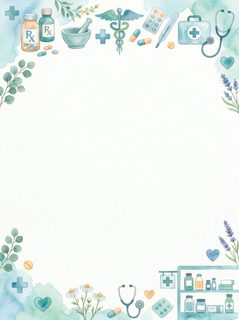 medical watercolor frame