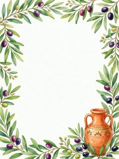 olive branch amphora frame
