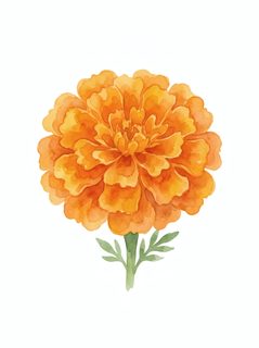 orange marigold illustration