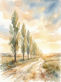 country road trees