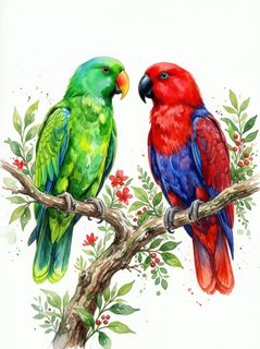 eclectus-parrot-pair