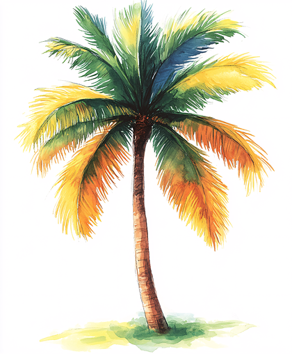 Watercolor Palm Tree
