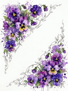 pansy flower border