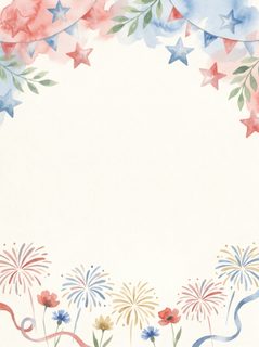 Patriotic Watercolor Frame