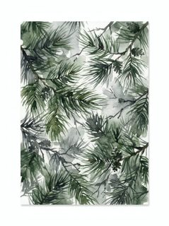 watercolor pine branches