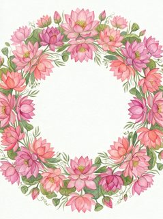 lotus flower wreath