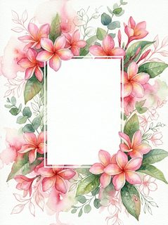 plumeria flower frame