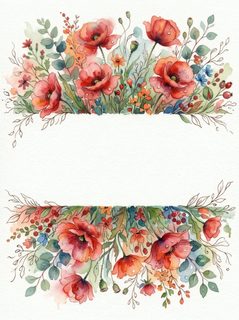 poppy-floral-border