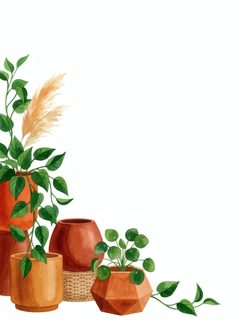 potted plants frame