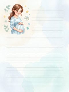 pregnant stationery template