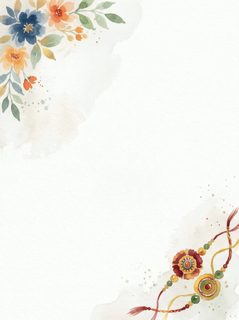 watercolor rakhi border
