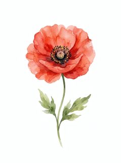 red poppy illustration