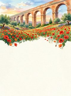 aqueduct poppy meadow