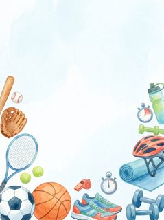 watercolor sports border