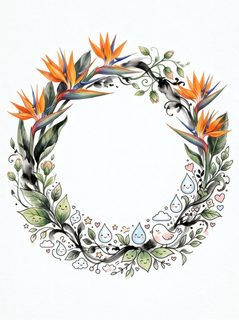 bird of paradise wreath