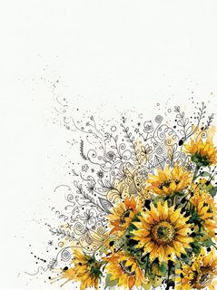 sunflower floral composition