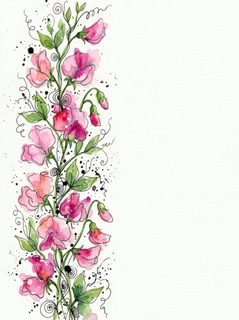 sweet pea floral border