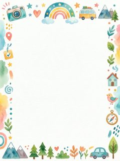 travel theme border