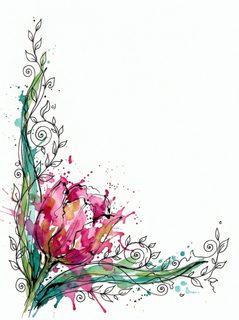 watercolor-tulip-border