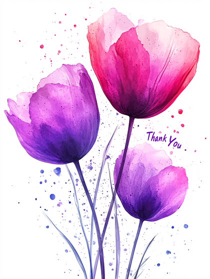 Watercolor Tulips
