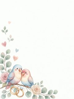 wedding lovebird border