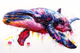 Watercolor Whale