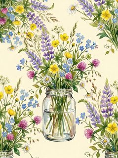 wildflower mason jar